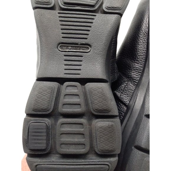 NURSE MATES Women's Libby Slip Resistant Black 10M Pillow Top Leather Slip-on - Picture 8 of 9